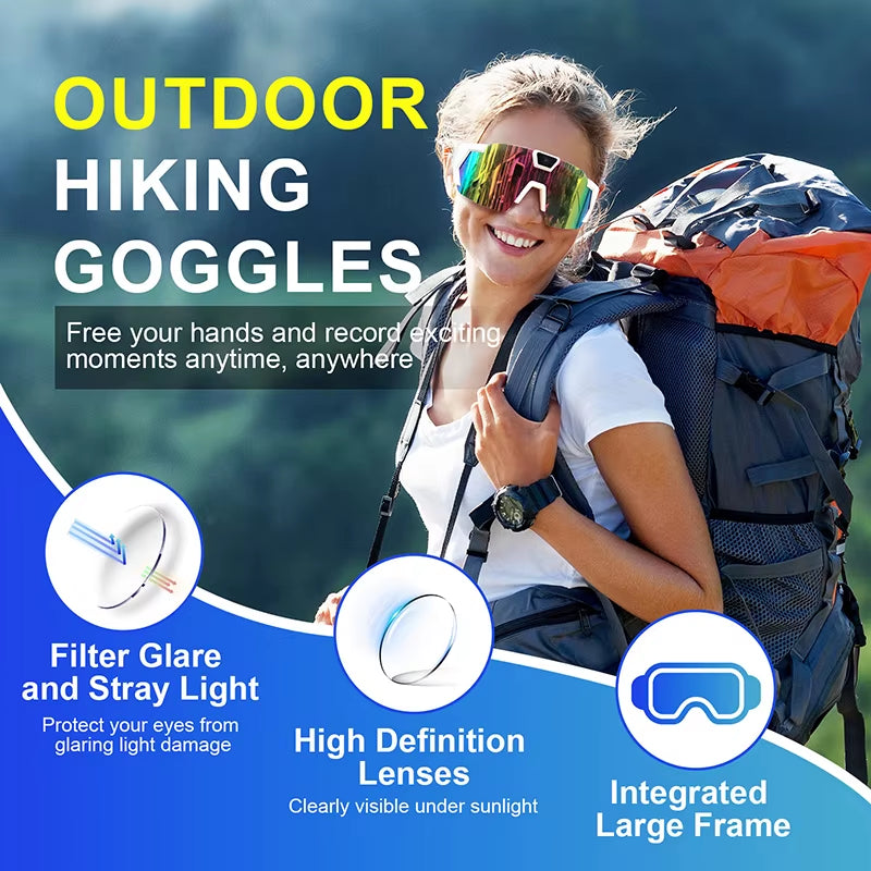 1080P HD Video Recorder WIFI APP Outdoor Sports DV Camera Smart Glasses Wide Angle 170° Camera Sports Camera Riding Skiing