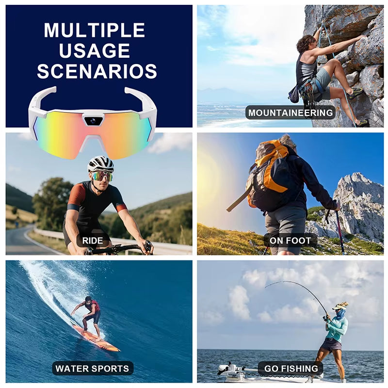 1080P HD Video Recorder WIFI APP Outdoor Sports DV Camera Smart Glasses Wide Angle 170° Camera Sports Camera Riding Skiing